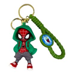 Spider Man Green Hoodies 3D Keychain – Anime Accessory for Bags, Keys, Backpacks (RK-86)