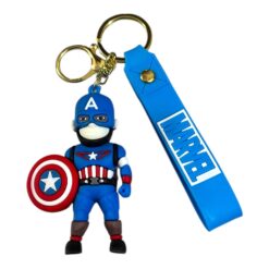 Marvel Captain America 3D Keychain – Anime Accessory for Bags, Keys, Backpacks (RK-128)