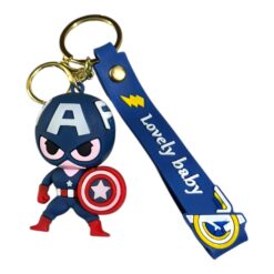 Captain America 3D Keychain – Anime Accessory for Bags, Keys, Backpacks (RK-136)