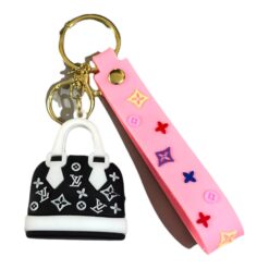 white Louis Vuitton Inspired Mini Handbag 3D Keychain – Accessory for Bags, Keys, Backpacks (RK-138)