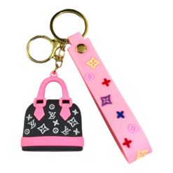 Pink & Grey Louis Vuitton Inspired Mini Handbag 3D Keychain – Accessory for Bags, Keys, Backpacks (RK-141)
