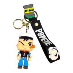 Popeye 3D Cartoon Character Keychain – Accessory for Bags, Keys, Backpacks (RK-153)