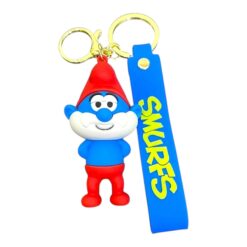 Smurfs Red 3D Cartoon Character Keychain – Accessory for Bags, Keys, Backpacks (RK-195)
