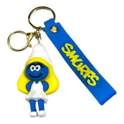 Smurfs Yellow 3D Cartoon Character Keychain – Accessory for Bags, Keys, Backpacks (RK-197)
