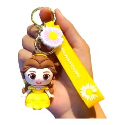 Belle Disney Princess 3D Keychain – Anime Accessory for Bags, Keys, Backpacks (RK-209)