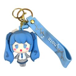 Vocaloid Vibe Hatsune Miku Blue 3D Cartoon Character Keychain – Anime Accessory for Bags, Keys, Backpacks (RK-236)