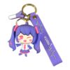 Vocaloid Vibe Hatsune Miku Purpul 3D Cartoon Character Keychain – Anime Accessory for Bags, Keys, Backpacks (RK-239)