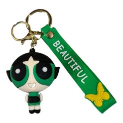 Powerpuff 3D Cartoon Character Keychain – Anime Accessory for Bags, Keys, Backpacks (RK-240)