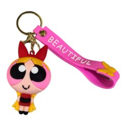 Powerpuff 3D Cartoon Character Keychain – Anime Accessory for Bags, Keys, Backpacks (RK-243)