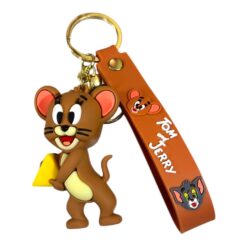 Jerry 3D Cartoon Character Keychain – Anime Accessory for Bags, Keys, Backpacks (RK-245)