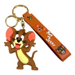 Jerry 3D Cartoon Character Keychain – Anime Accessory for Bags, Keys, Backpacks (RK-246)