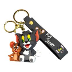 Tom & Jerry 3D Cartoon Character Keychain – Anime Accessory for Bags, Keys, Backpacks (RK-248)