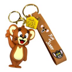 Jerry 3D Cartoon Character Keychain – Anime Accessory for Bags, Keys, Backpacks (RK-252)