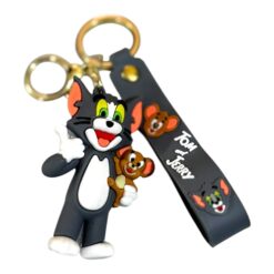 Tom & Jerry 3D Cartoon Character Keychain – Anime Accessory for Bags, Keys, Backpacks (RK-254)