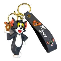 Tom & Jerry 3D Cartoon Character Keychain – Anime Accessory for Bags, Keys, Backpacks (RK-256)