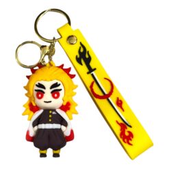 Demon Slayer Anime 3D Rengoku Keychain – Anime Accessory for Bags, Keys, Backpacks (RK-259)
