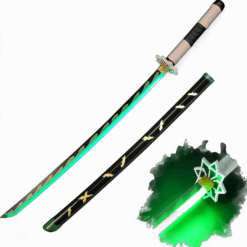 Demon Slayer Anime Shinazugawa Sanemi 104 cm Wooden LED Katana Sword