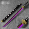 One Piece Anime Zoro Shusui Black 104 cm Wooden LED Katana Sword