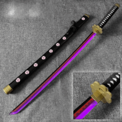 One Piece Anime Zoro Shusui Black 104 cm Wooden LED Katana Sword