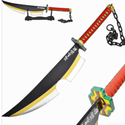 Demon Slayer Anime Tengen Uzui Kamado 78cm Wooden Katana Sword